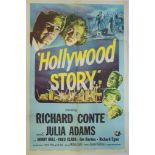 HOLLYWOOD STORY (1951) US One Sheet (27" x 41") Thriller (Richard Conte, Julie Adams, Richard Egan &