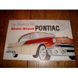 AUTOMOBILIA - A fold out brocure for the 1956 Pontiac Strato-Streak