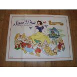 SNOW WHITE AND THE SEVEN DWarVES (Disney) (1937) 1987 50th Re-Release UK Quad (30" x 40") Folded