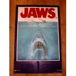 JAWS (1975) UK Double Crown (20" x 30") Folded