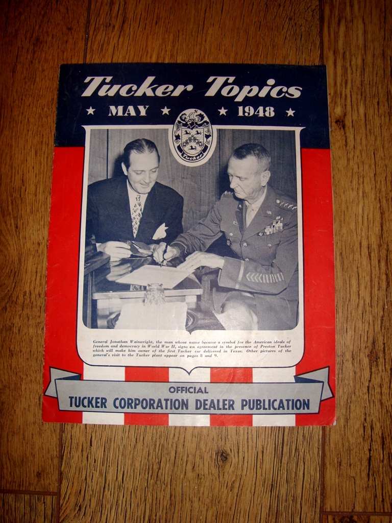 AUTOMOBILIA - A rare copy of Tucker Topics from May 1948. Tucker Automobilies produced only 51