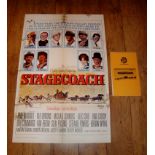 STAGECOACH (1966) US One Sheet (27" x 41") Folded - and Press Book. Various tape repairs and