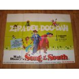 SONG OF THE SOUTH (1946) Re-Release UK Quad (30" x 40") Folded Film Poster