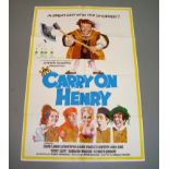 CARRY ON HENRY (1971) UK One Sheet (27" x 40") featuring art by Arnoldo Putzo. Folded