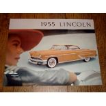 AUTOMOBILIA - A 1955 Brochure for Lincoln Automobiles