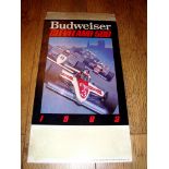 AUTOMOBILIA - A Budweiser Cleveland 500 1983 table top standee