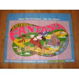 FANTASIA (1940) 1976 Re-Release UK Quad (30" x 40") Folded