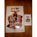 LIVE AND LET DIE (1973) US One Sheet James Bond (27" x 41") (Western Hemisphere) and US Press Book