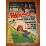 REACH FOR THE SKY (1956) UK One Sheet (27" x 40") . Various tears, tape marks and edge wear. Folded