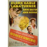 HOMECOMING (1948) US One Sheet Movie Poster (27" x 41") - (Clark Gable, Lana Turner & Anne Baxter)