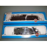 A pair of Airfix steam locomotives to include a Class 4F and a Prairie Tank - Fair to Good, Good