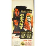 GIANT - 'GEANT' (1957 first release in France) - 14.25" x 29.5" (36 x 75) - French Small Affiche -