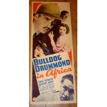 BULLDOG DRUMMOND IN AFRICA (1938) US Insert Film Poster Folded