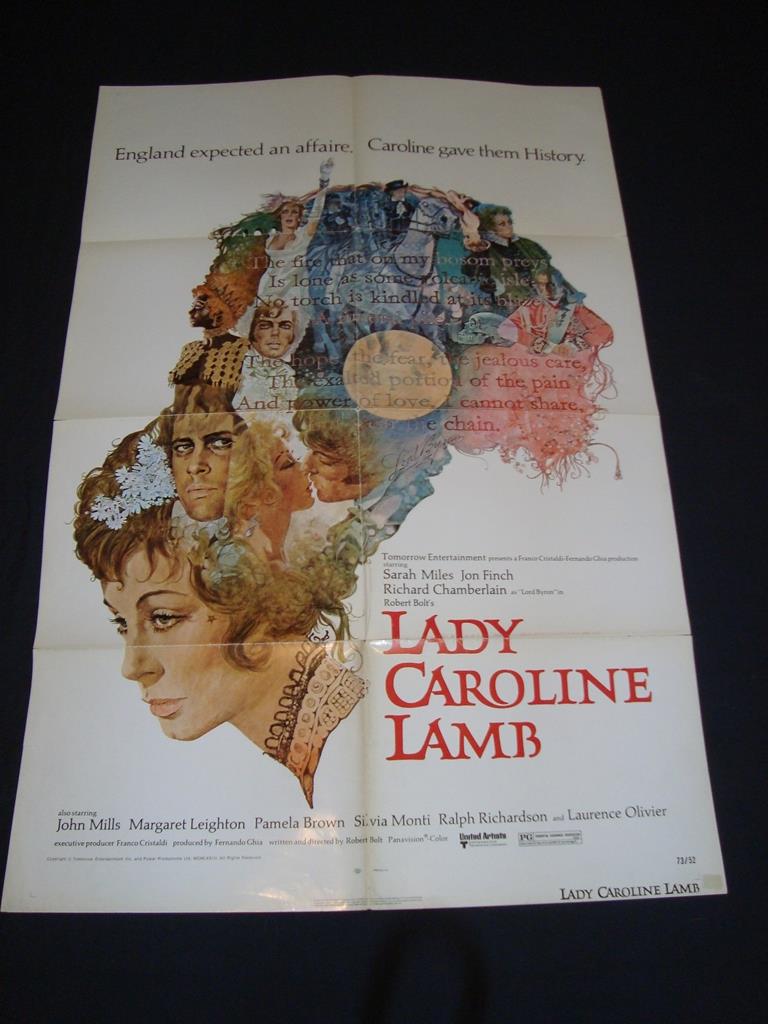 LADY CAROLINE LAMB (1973) - US One Sheet Movie Poster - Folded. Fair