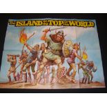 ISLAND AT THE TOP OF THE WORLD (1974) - Alternative UK Quad Film Poster (Vikings) Folded. Fine
