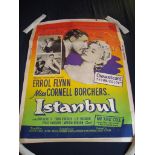 ISTANBUL (1957) - Errol Flynn - US One Sheet Movie Poster - Rolled. Fair