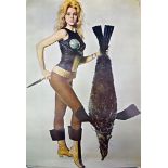 BARBARELLA (1968) - 29.5" x 43" (75 x 109 cm) Commercial Poster - Jane Fonda & a 'Penguish. This