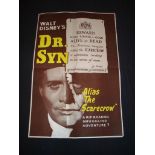 DOCTOR SYN (1963) (alias the Scarecrow) - UK Double Crown Original Artwork - Folded. Fine