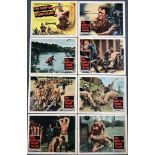 THE CAMP ON BLOOD ISLAND (1958) - 11" x 14" (28 x 35.5 cm) each card - Set of 8 US Lobby Cards -