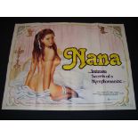 NANA (1982) - UK Quad Film Poster - artwork by Tom Chantrell - Folded. Fine