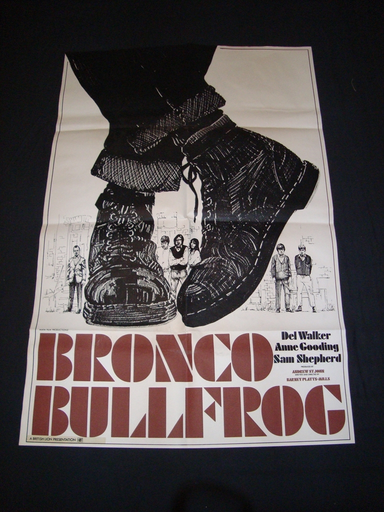 BRONCO BULLFROG (1970) - UK One Sheet Movie Poster