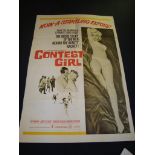 CONTEST GIRL (1966) US One Sheet Movie Poster - Folded. Fair to Good