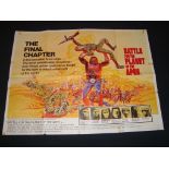 BATTLE FOR THE PLANET OF THE APES (1973) - UK Quad Film Poster - Folded. Fair to Good - tape