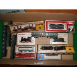 A quantity of boxed and unboxed European outline N Gauge locomotives and rolling stock by