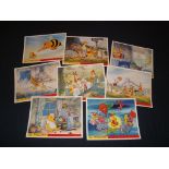 WINNIE THE POOH AND THE BLUSTERY DAY (1968) - UK Front of House Set of 8 Cards - Flat. Fine