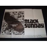 BLACK SUNDAY (1977) - UK Quad Film Poster - Folded. Fine