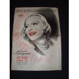 AS YOU LIKE IT (1936) Laurence Olivier, Elizabeth Bergner US Campaign Book - Folded. Good