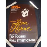 LONDON PALLADIUM ADVERTISING POSTER: Lena Horne - overstickered to remove musical director