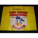 HAPPY BIRTHDAY DONALD DUCK (1984) - UK Quad Film Poster - Folded. Fine