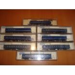 A Kato Japanese outline EF66 Class electric locomotive together with seven matching coaches - Good