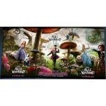 ALICE IN WONDERLAND Lot x 4 (2010) - 30" x 40" (76 x 101.5 cm) - UK Quad x 1 & 27" x 40" (68.5 x