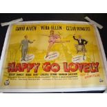 HAPPY GO LOVELY (1951) - David Niven - UK Quad Film Poster - Rolled. Linen Backed. Good