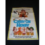 CARRY ON HENRY (1971) - UK/International OneSheet Movie Poster -Folded. Fine