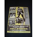 HELLDRIVERS (1957) Lift Bill - Folded. Fine