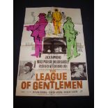 THE LEAGUE OF GENTLEMEN (1960) - Richard Attenborough, Jack Hawkins - UK One Sheet Movie Poster -