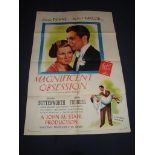 MAGNIFICENT OBSESSION (1947 USA re release) - US One Sheet Movie Poster - Folded. Fair