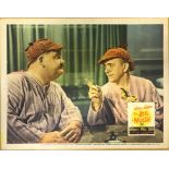 THE BIG NOISE - LAUREL & HARDY (1944) - 11" x 14" (28 x 35.5 cm) each card - 3 x US Lobby Cards -
