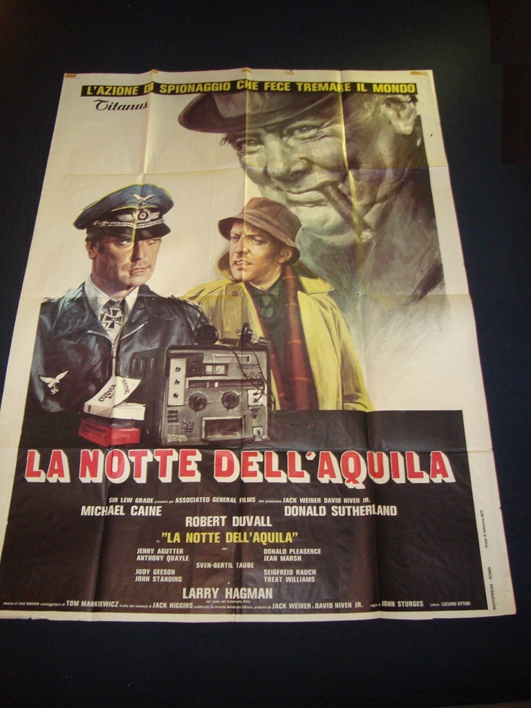 LA NOTTE DELL'AQUILA (1977) (The Eagle Has Landed) - Italian 2 Fogli Film Poster - Folded. Fair