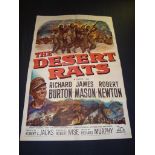 THE DESERT RATS (1953) - US One Sheet Movie Poster - Folded. Fair to Good