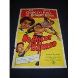 NO HOLDS BARRED (1952) - US One Sheet Movie Poster - Folded. Fair to Good - Graffiti to rear