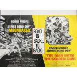 JAMES BOND: MOONRAKER / MAN WITH THE GOLDEN GUN (1980) - 30" x 40" (76 x 101.5 cm) - UK Quad Film