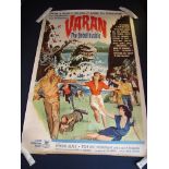 VARAN THE UNBELIEVABLE (1962) - US 60" x 40X - Rolled. Good