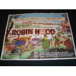 DISNEY'S ROBIN HOOD (1973) - UK Quad Film Poster -Folded. Fine