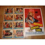 REFORM SCHOOL GIRL (1957) US One Sheet Movie Poster (27" x 41") Folded together with a complete