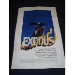 EXODUS (1961) - US One Sheet Movie Poster - Paul Newman - Folded. Fair - Artwork by Saul Bass