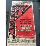 THE BRIDGE ON THE RIVER KWAI (1958) - 41" x 81" (104 x 206 cm) - US Three Sheet Movie Poster - First